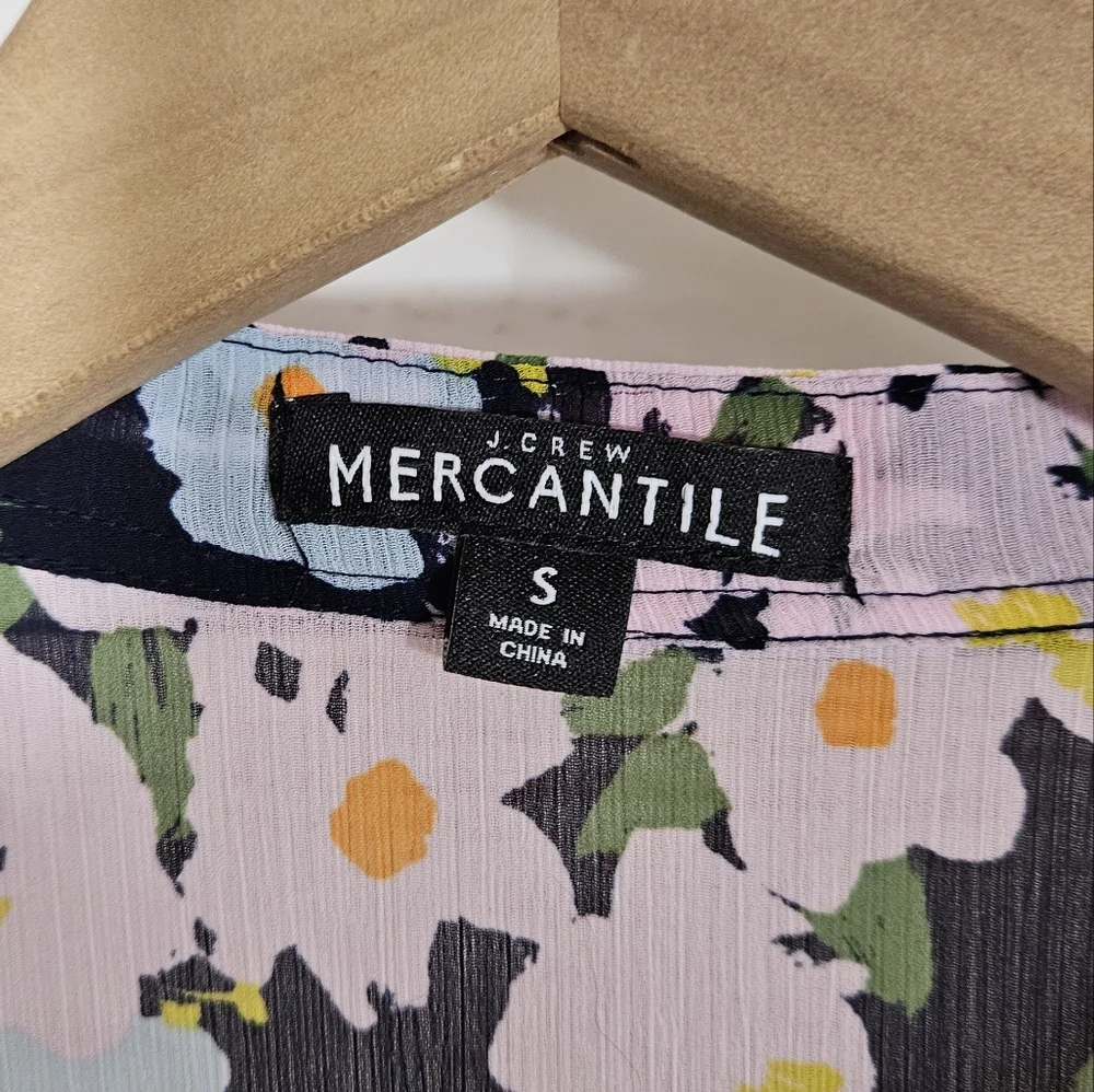 J. Crew | Drapey Floral Tie Front Dress - Picture 7 of 7